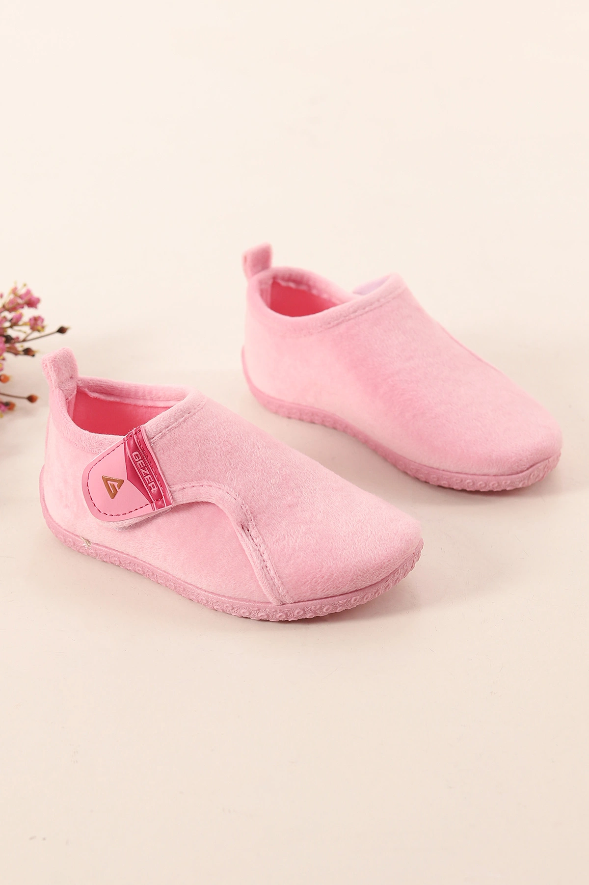 Pembe ( 27 - 30 ) Süet Cırtlı Kız Çocuk Panduf 402538
