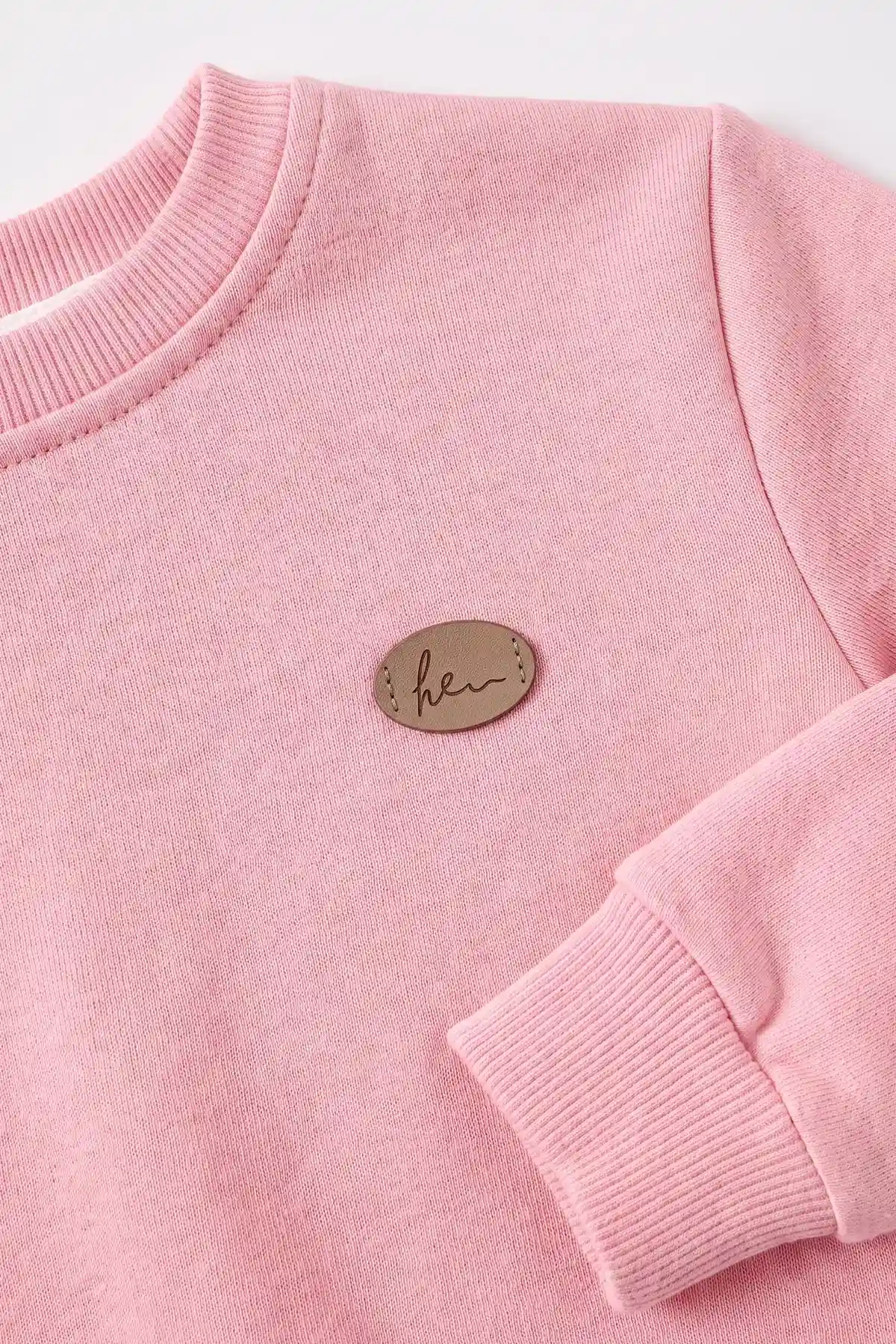 Pembe (3-10 Yaş) He Deri Armalı Üç İplik Düz Kız Çocuk 2'li Takım 488694