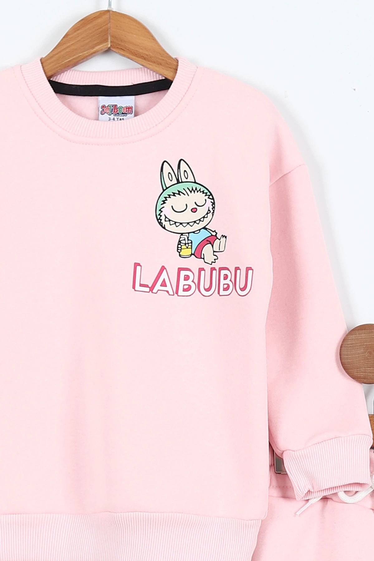 Pembe (3-10 Yaş) Karakter Baskılı 3 İp Şardonlu Kız  ,Çocuk Kışlık Takım 407588