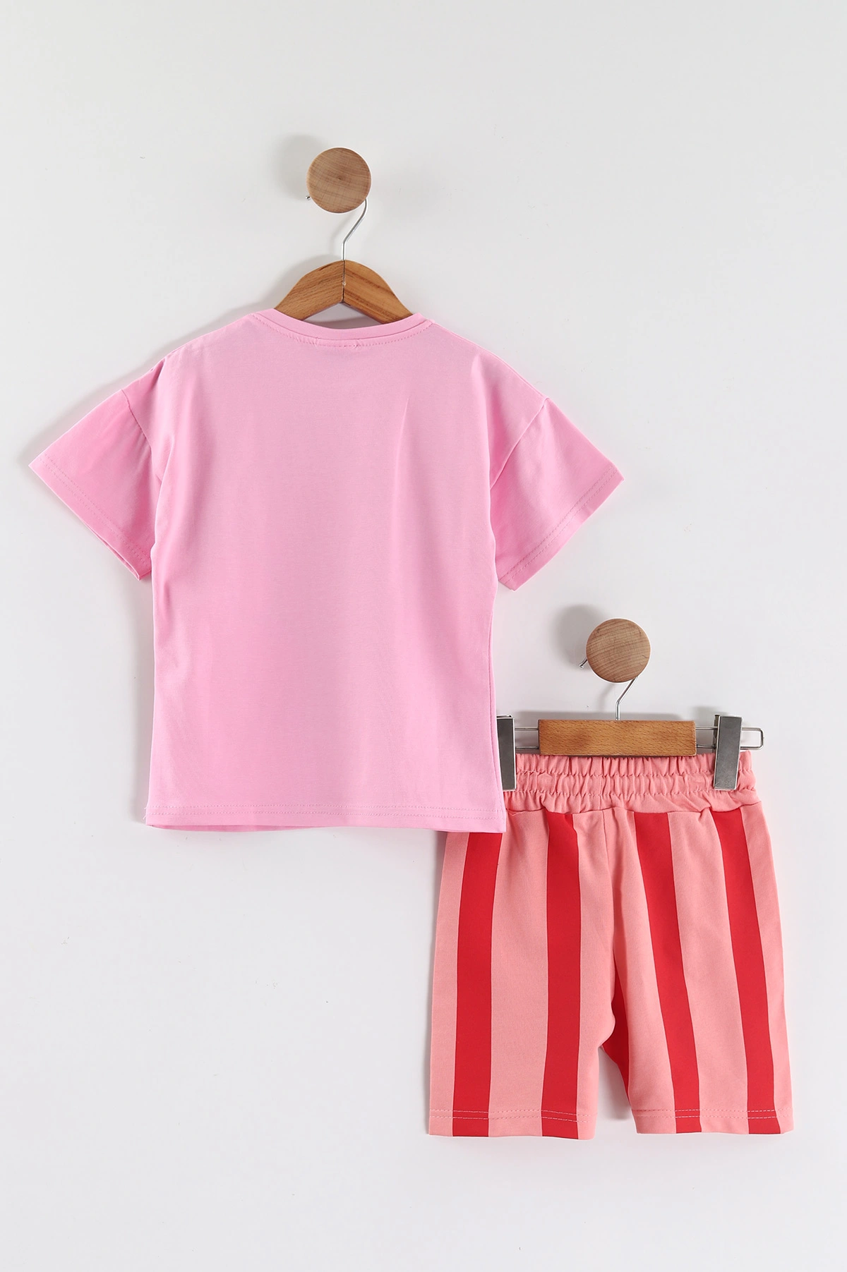 Pembe (3-10 Yaş)Karakter Baskılı Şortlu Kız Çocuk Takım 455625
