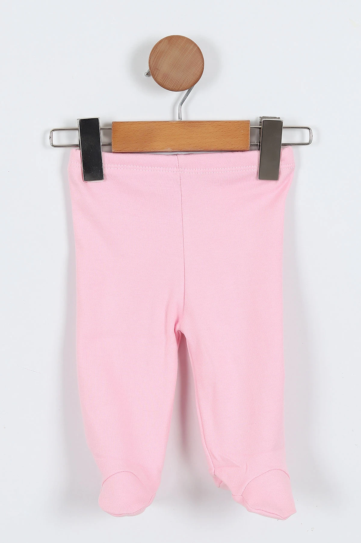 Pembe (3-12 Ay) Bel Lastikli Patikli Pamuklu Bebek Alt 340267