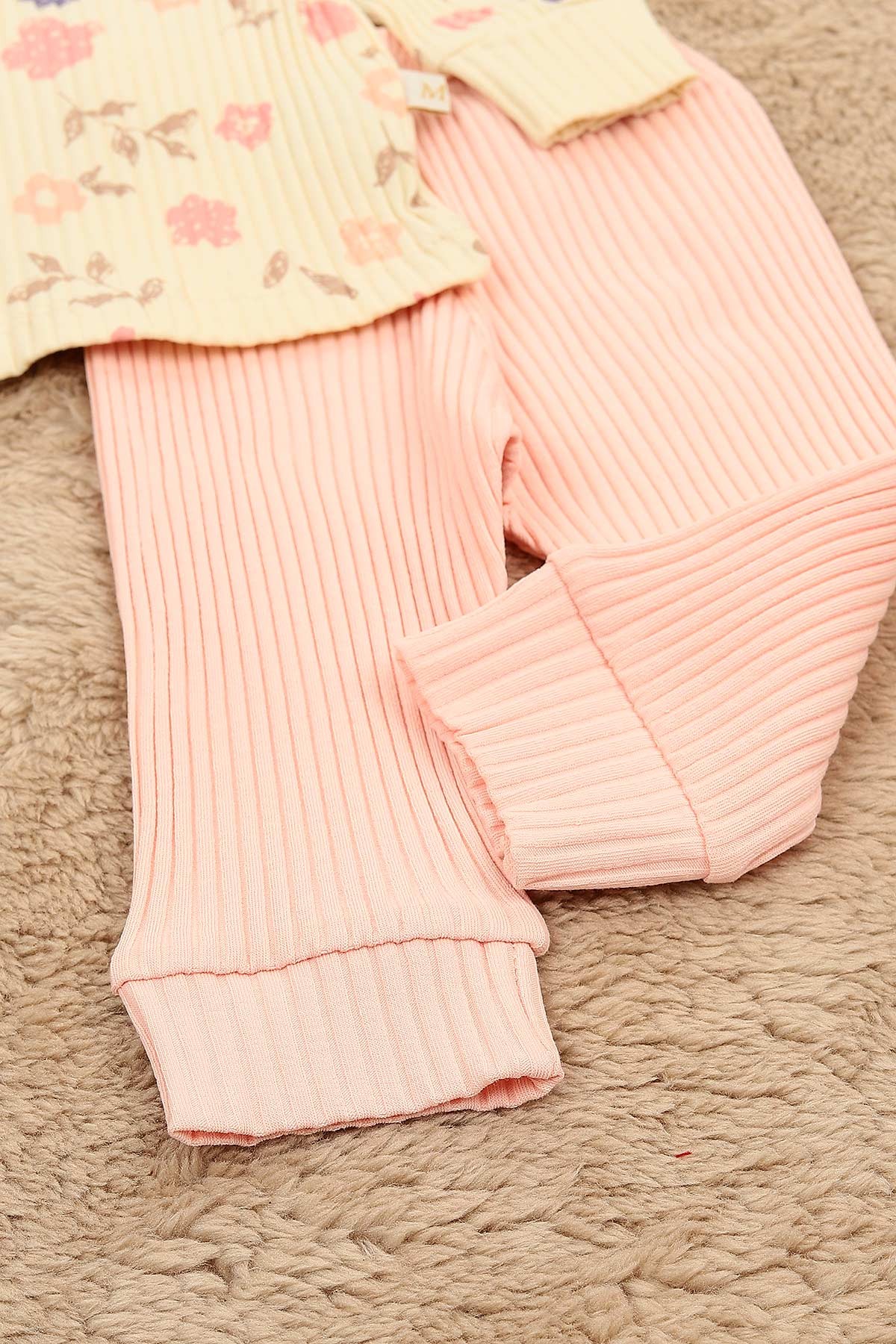 Pembe (3-12 Ay) Çiçek Baskılı Kız Çocuk Takım 152338