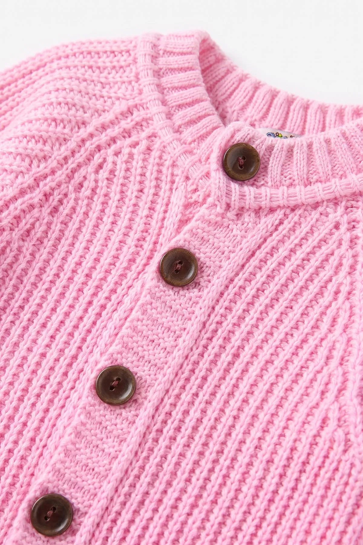 Pembe (3-12 Ay) Selanik Örgülü Dikişsiz Şapkalı Triko  Bebek Tulum 474370