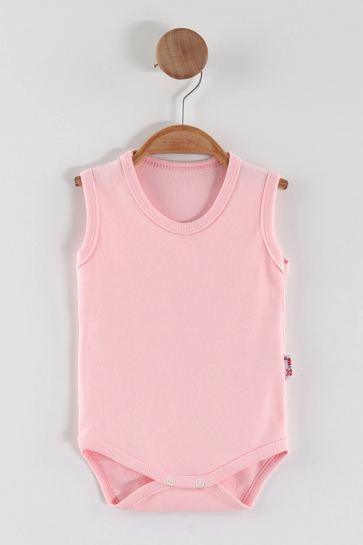 Pembe ( 3-12 Ay) Sıfır Kol Düz Bebek&Çocuk Çıtçıtlı Badi 467336