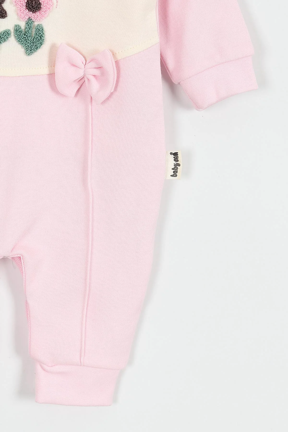 Pembe (3-12 Ay) Süzene Lale ve Arı Nakışlı Kız Bebek Salopet Takım 424504