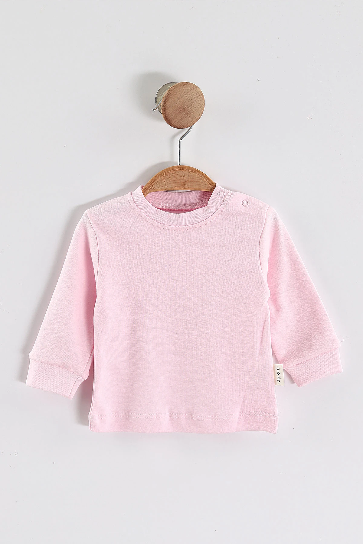 Pembe (3-12 Ay)  Tokalı Tavşan Nakışlı Kız Bebek Salopet Takım 456601