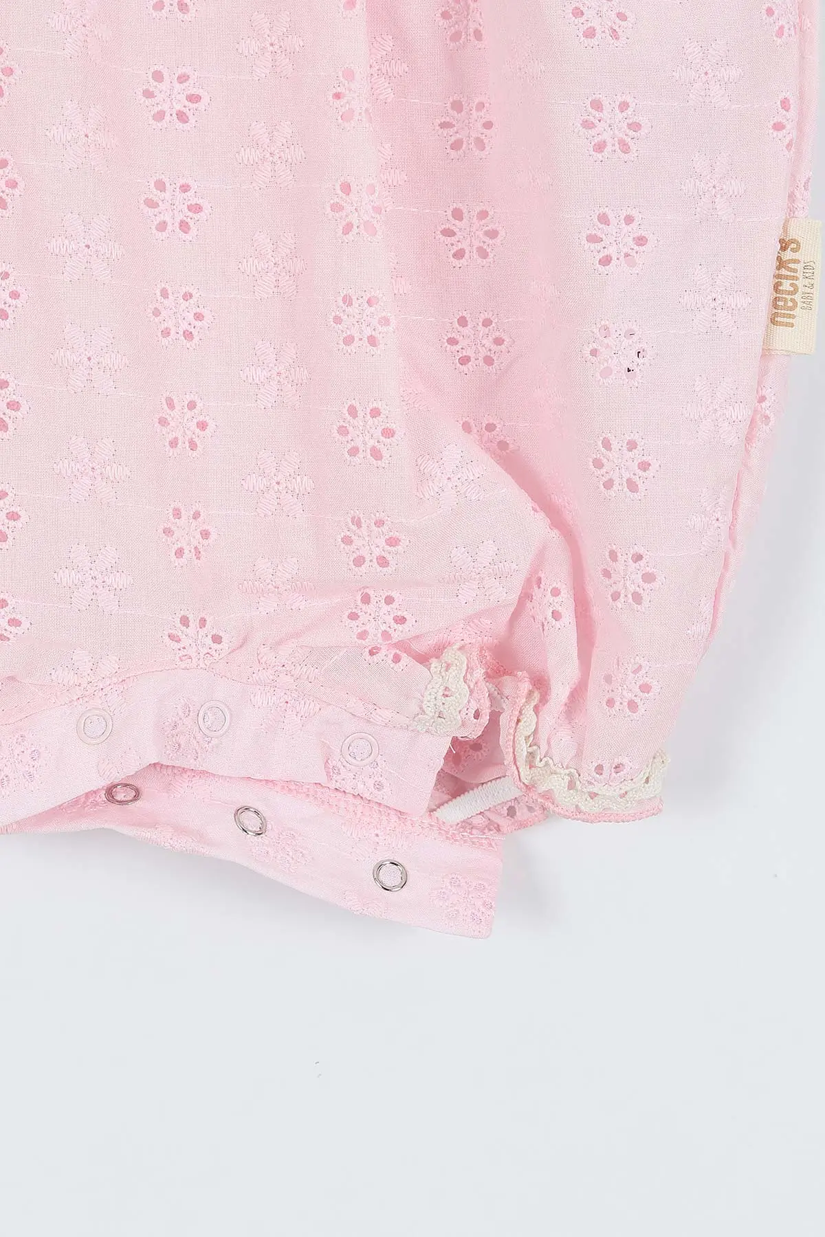Pembe (3-12 Ay)Fistolu Alttan Çıtçıtlı Kız Bebek Zıbın Tulum 357443