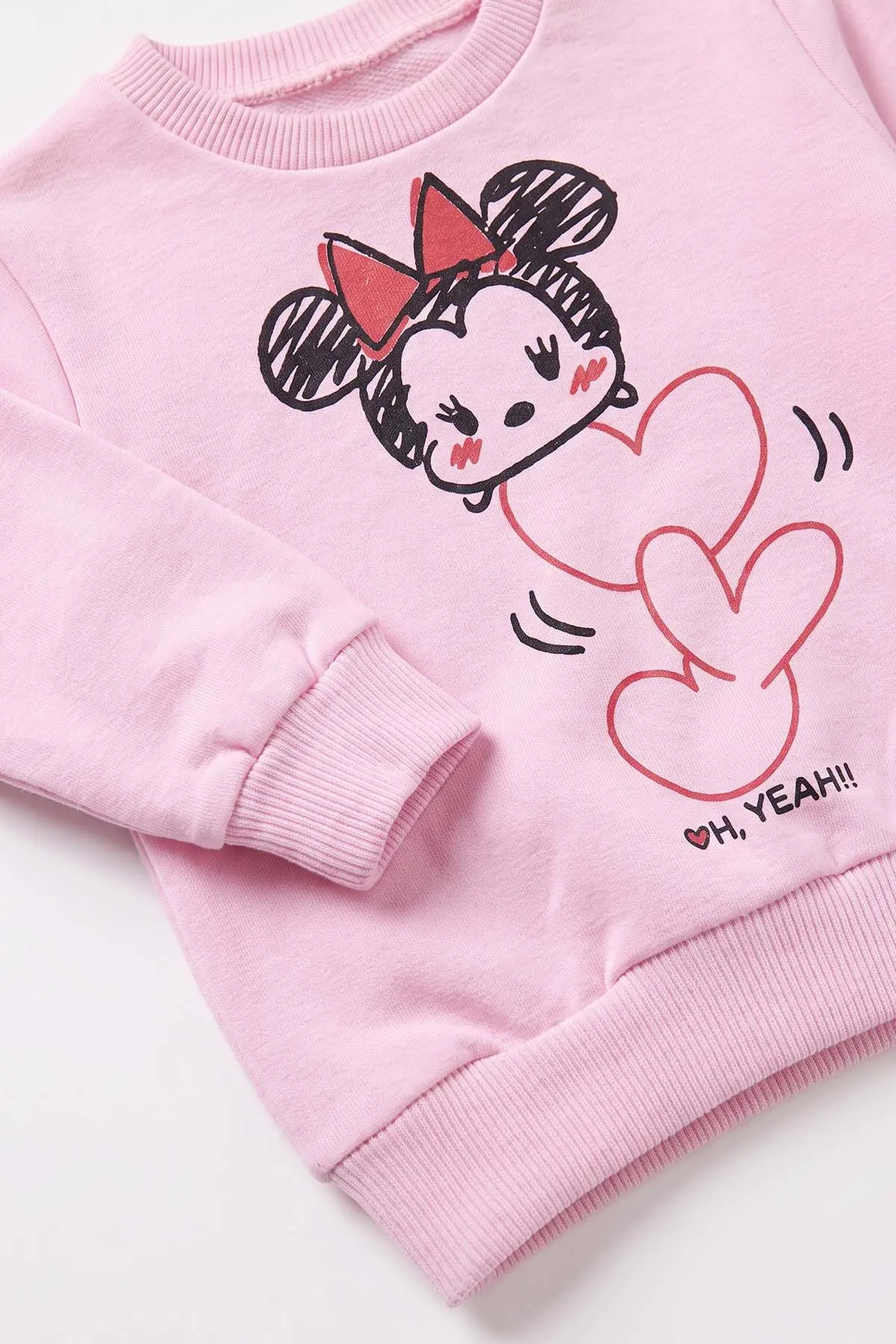 Pembe (3-18 Ay)   Baskılı 2 İp Kız Bebek Mevsimlik Takım 481129