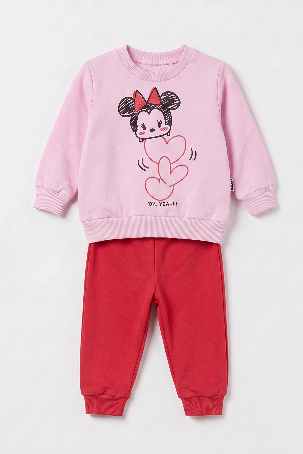 Pembe (3-18 Ay)   Baskılı 2 İp Kız Bebek Mevsimlik Takım 481129
