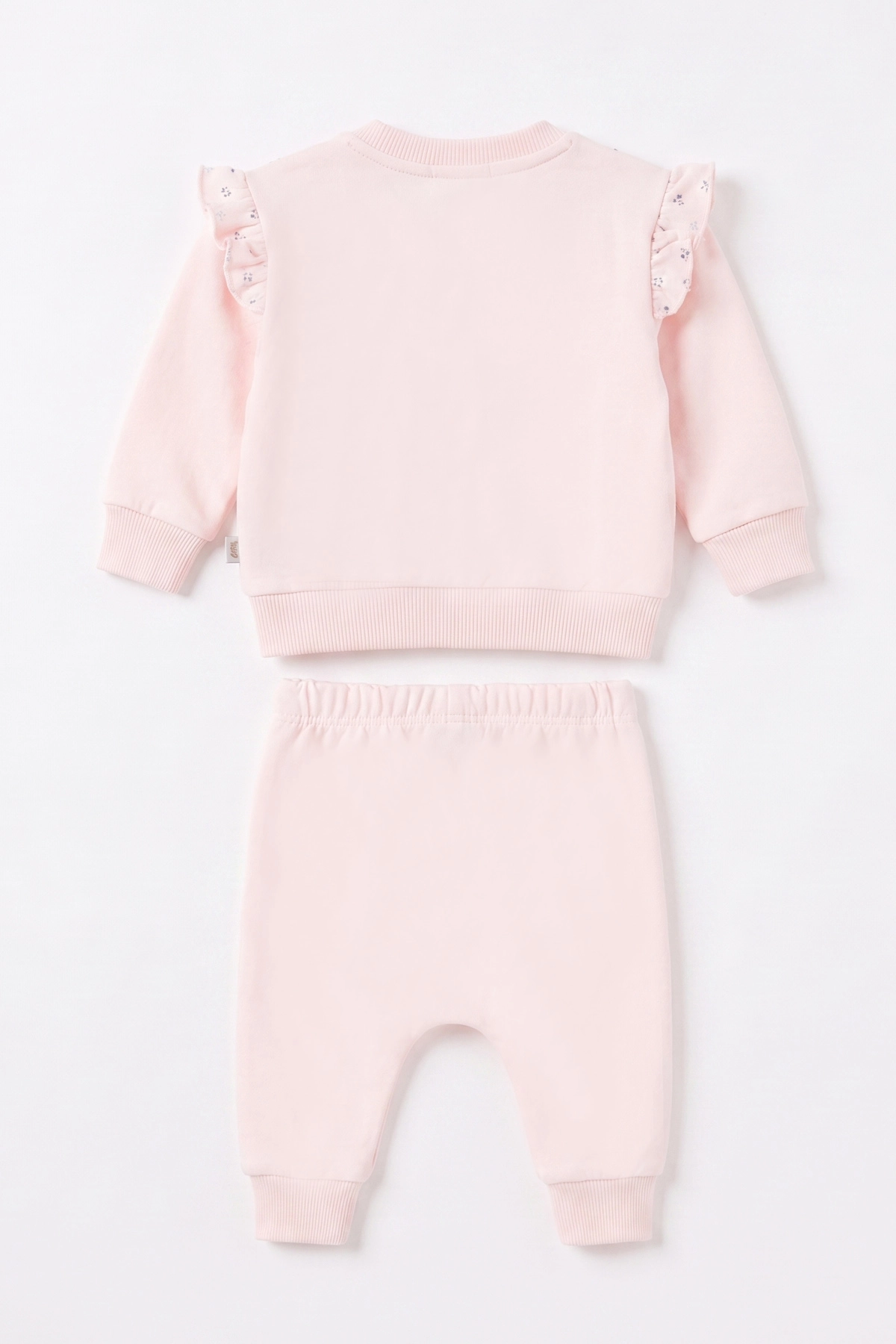 Pembe (3-18  Ay) Bunny Aplikeli Fırfırlı  2'li Kız Bebek  Takım 473011