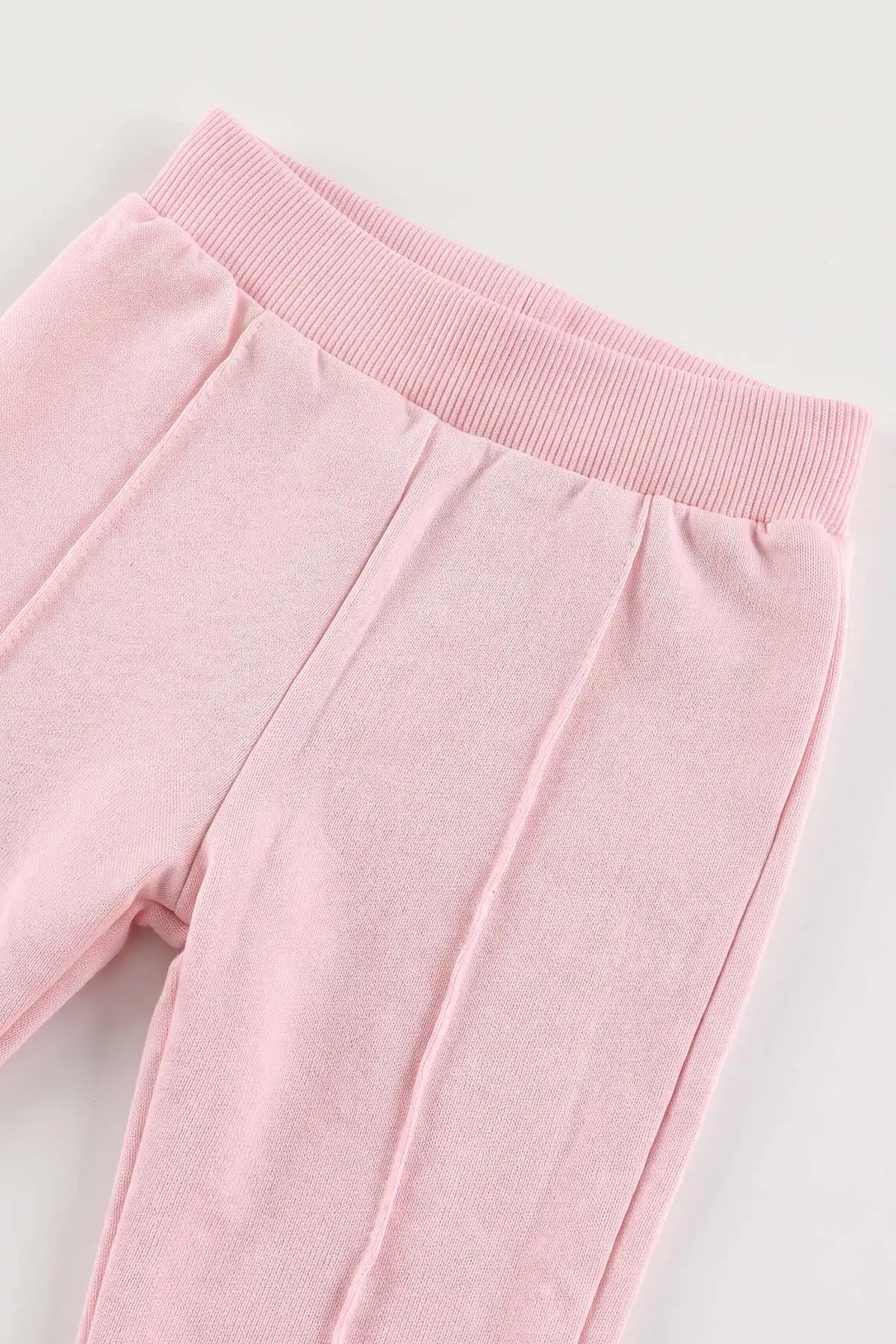 Pembe (3-18 Ay) Çiçek Nakışlı Fırfırlı 2 İp Kız Bebek Takım 479364