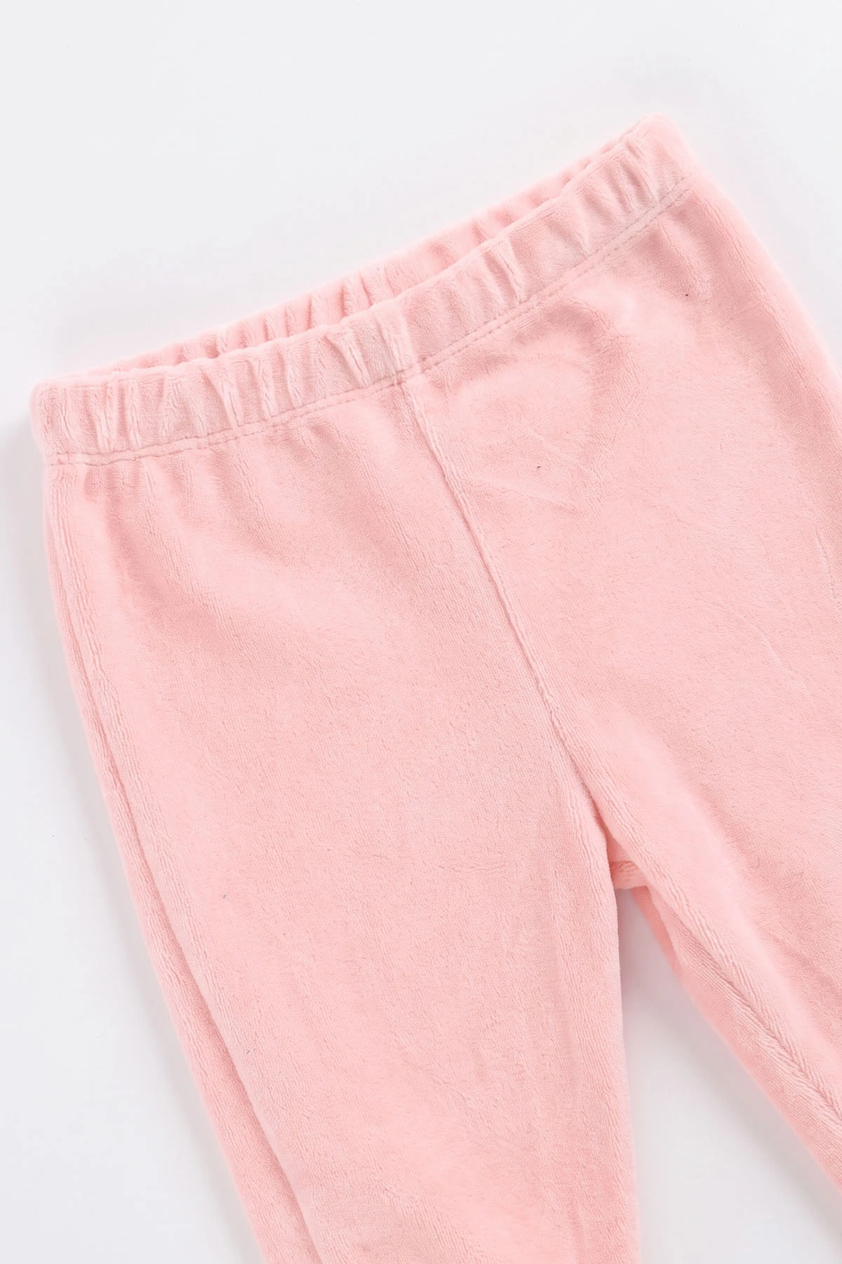 Pembe (3-18 Ay) Nakışlı Kadife Kız Bebek Takım 487636