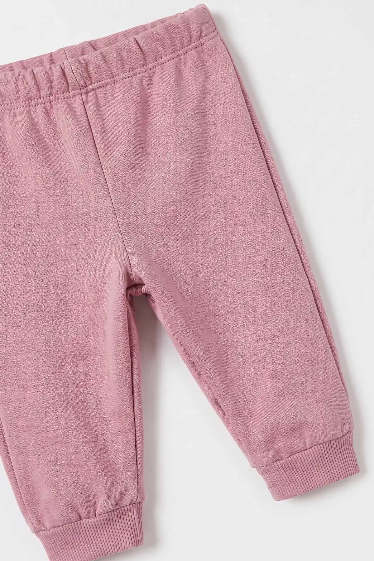 Pembe (3-18 Ay) Tavşan Nakışlı Kapüşonlu Hırkalı Çıtçıtlı Zıbınlı Kız Bebek 3'lü Takım 487067