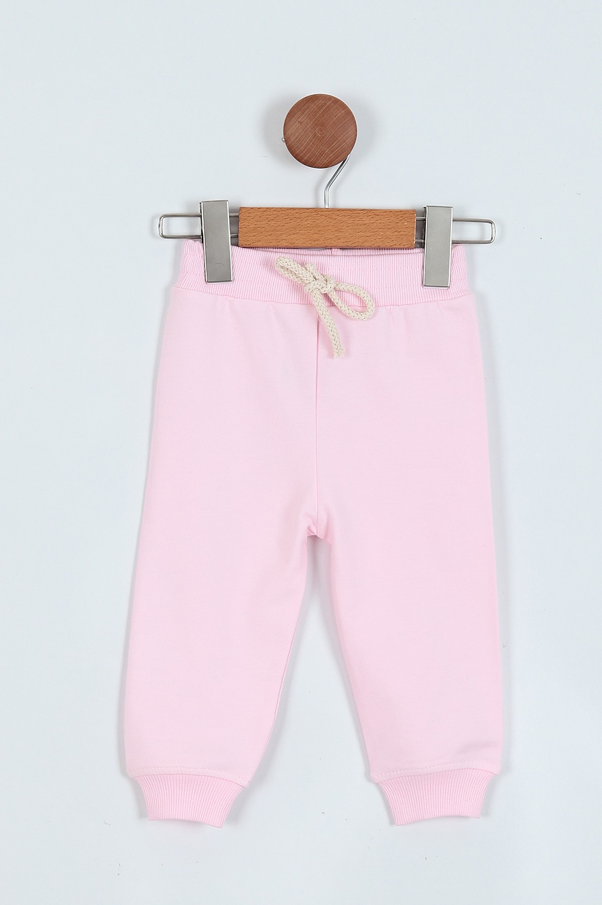 Pembe (3-18 Ay) Yaka Detaylı Baskılı İki İp Kız Bebe Takım 220798