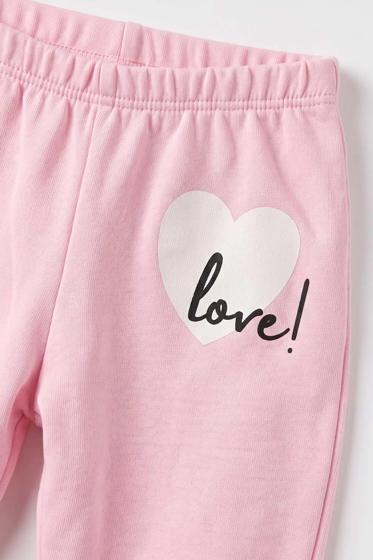 Pembe (3-24 Ay) Love Baskılı Kız Bebek Mevsimlik Takım 472762