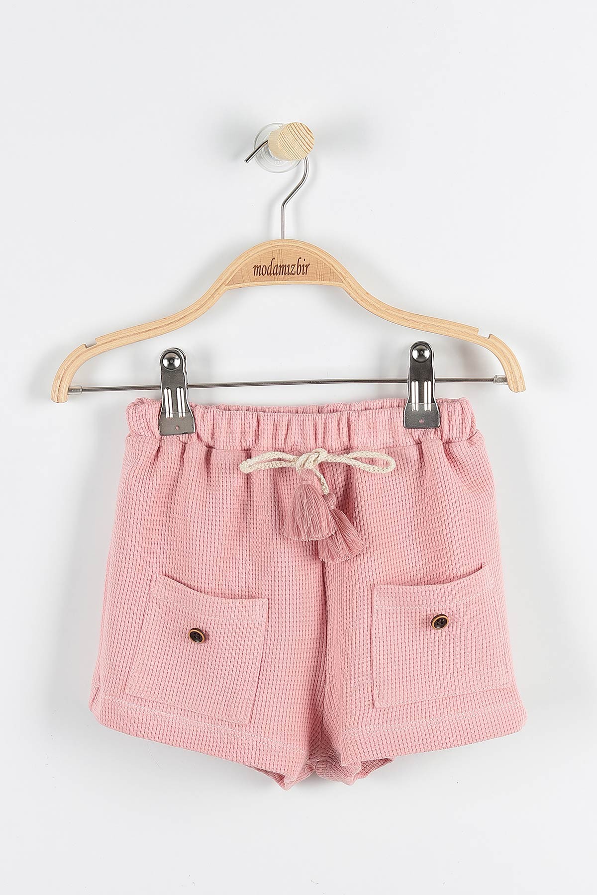 Pembe (3-6 Yaş) Çiçek Baskılı Çep Detaylı Belden Bağlamalı Kız Çocuk Takım 171335