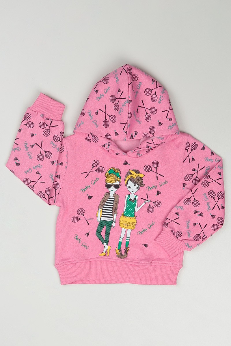 Pembe (3-7 Yaş) Baby Girls Baskılı Kız Çocuk Sweatshirt 84746