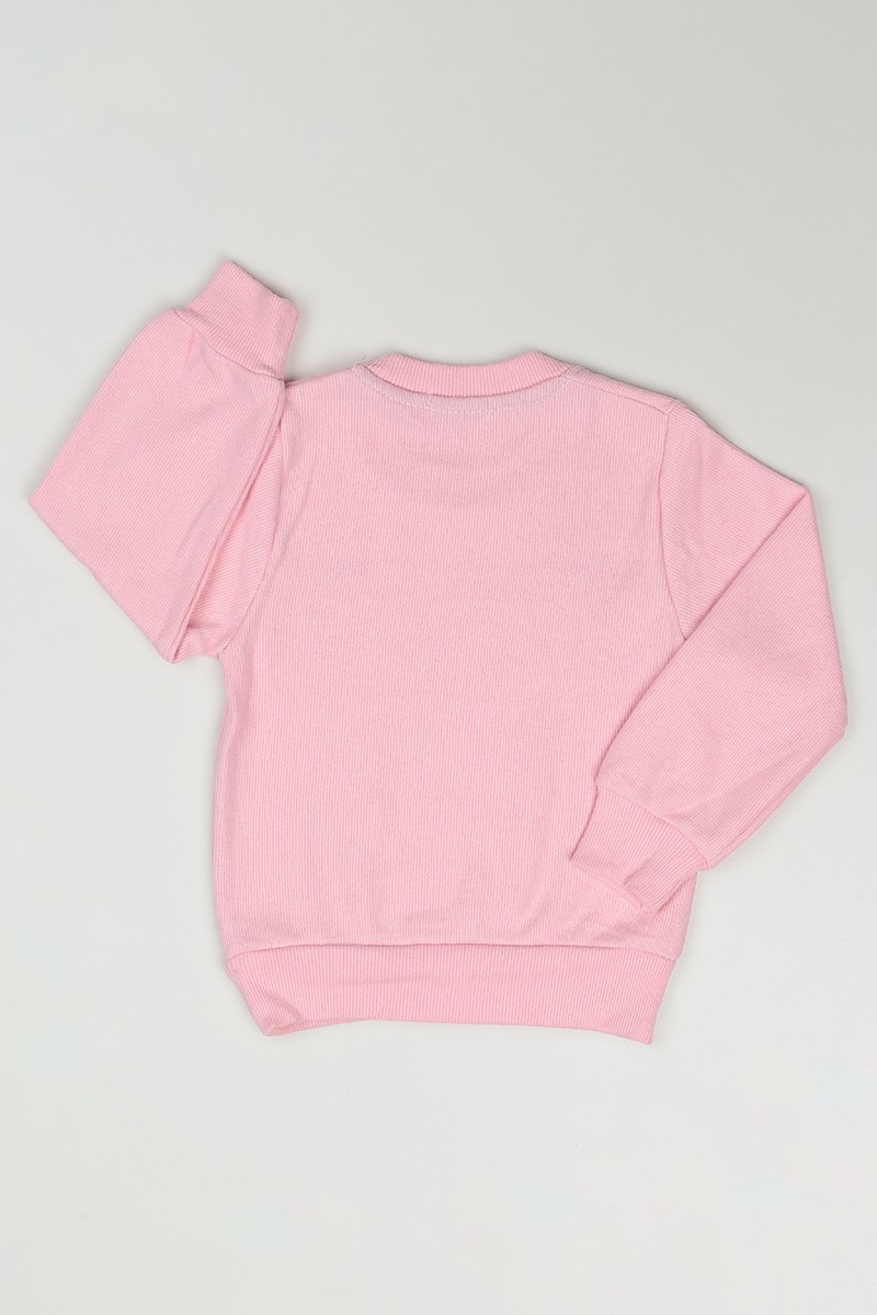 Pembe (3-7 Yaş) Fashion Baskılı Kız Çocuk Sweatshirt 84806