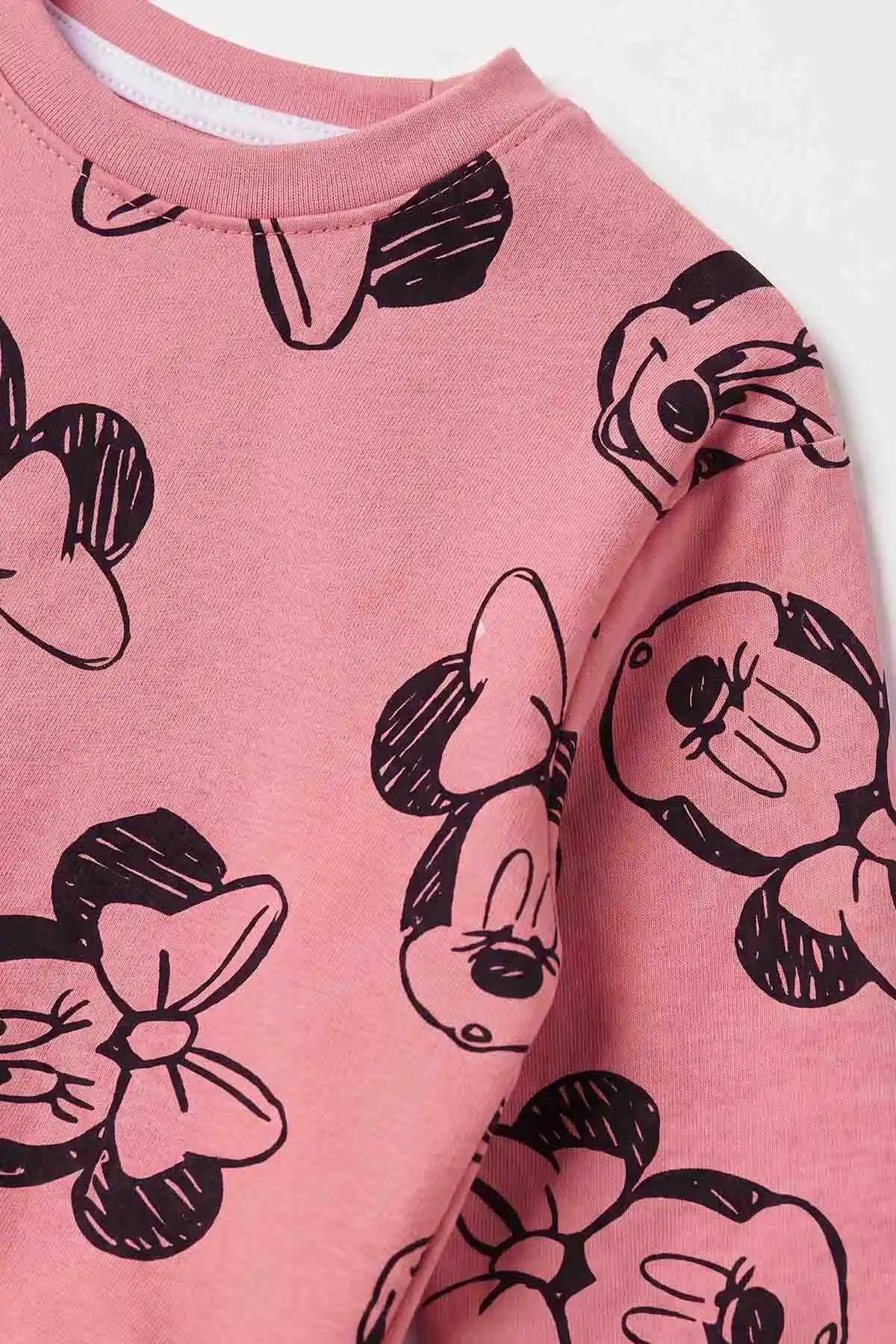 Pembe (3-8 Yaş) Karakter Baskılı 2 İp Sweatli Fitilii Taytlı Kız Çocuk Mevsimlik Takım 484922