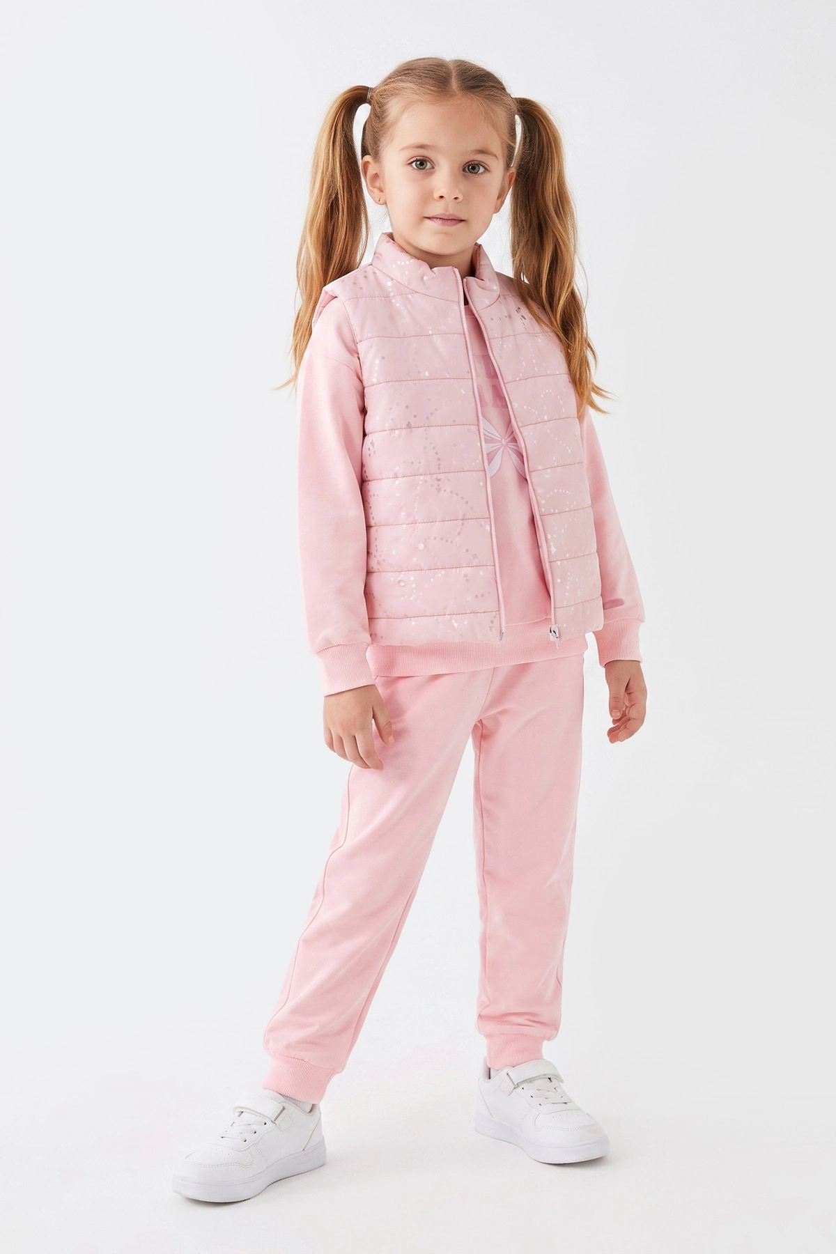 Pembe (3-8 Yaş) Şişme Yelekli  3'lü Kız Çocuk Takım 481522