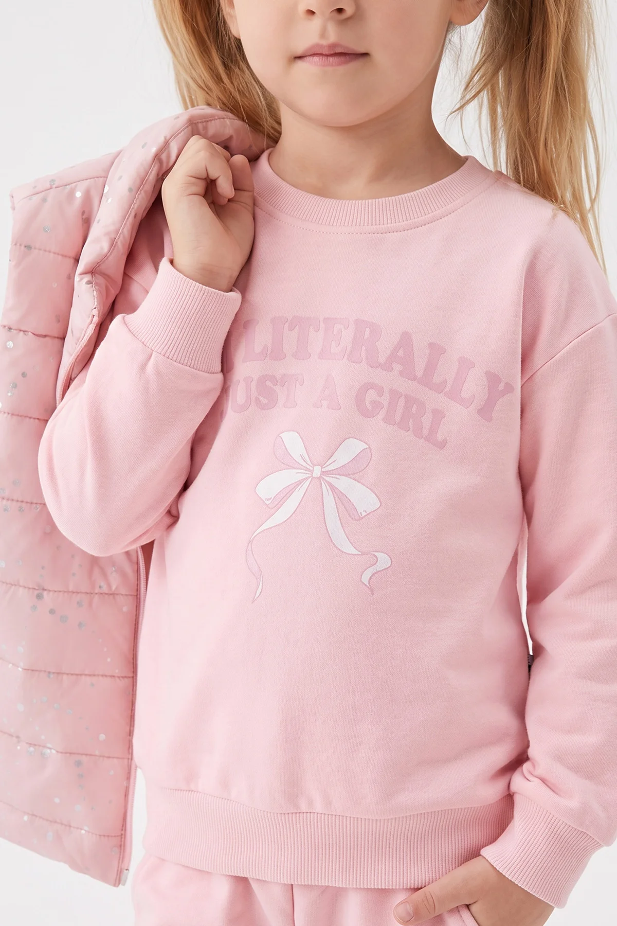 Pembe (3-8 Yaş) Şişme Yelekli  3'lü Kız Çocuk Takım 481522