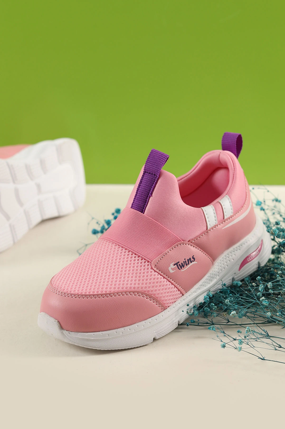 Pembe (31-35 Filet) Twins Baskılı Triko Bağcıksız  Çocuk Spor Ayakkabı 257286