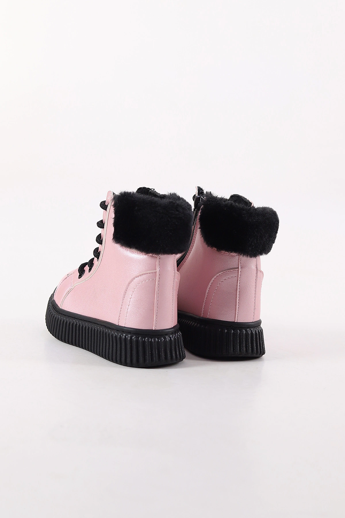Pembe ( 31 - 35 ) İçi Kürklü Fermuarlı Bağcıklı Kız Çocuk Bot 409897