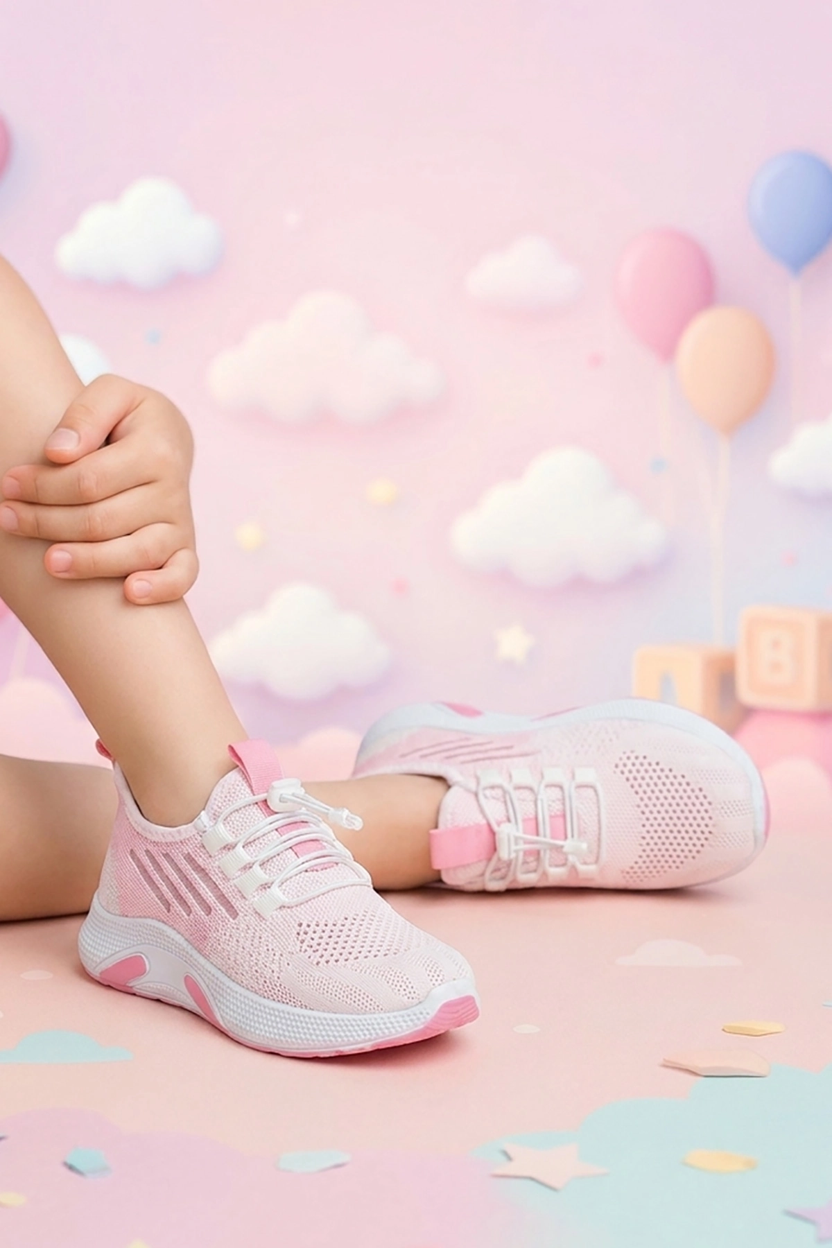 Pembe (31-35)File Sıkılabilen Lastikli Bağcıklı Kız Çocuk Spor Ayakkabı 472059