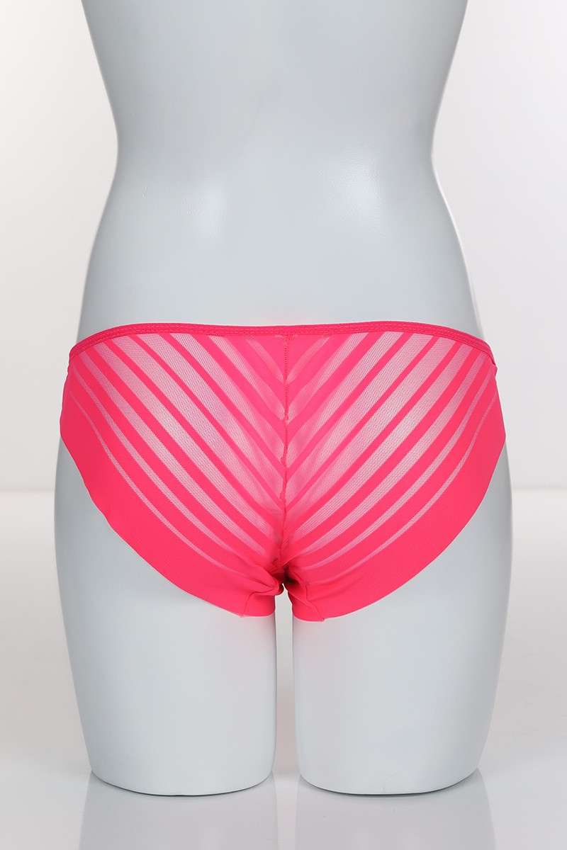 Pembe 3687 Bikini Ön Arka Transparan Bant Külot 102376