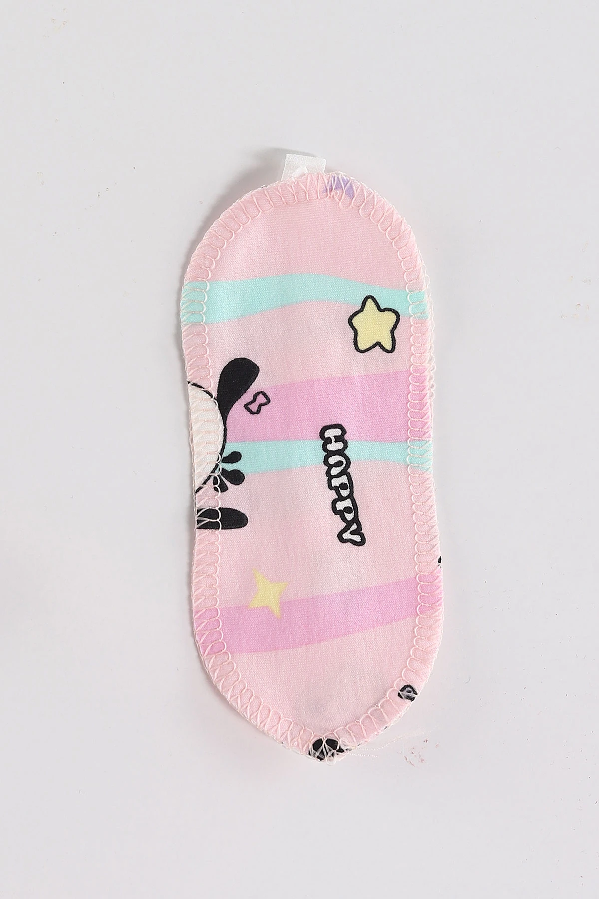 Pembe (4-12 Yaş) Baskılı Kısa Kol Ön Düğmeli Göz Bandı Detaylı Kız Çocuk Pijama Takım 453254