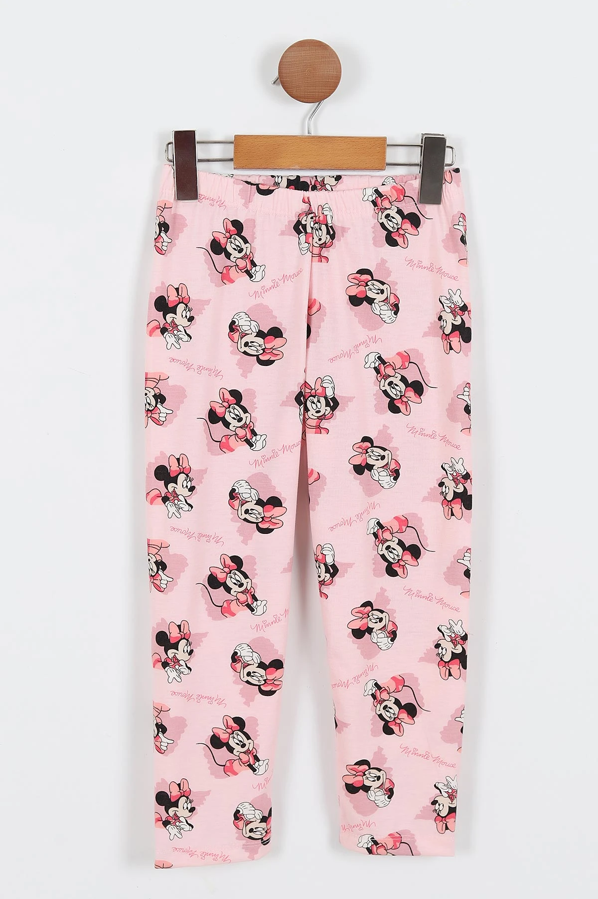 Pembe (4-12 Yaş) Karakter Baskılı Ön Düğmeli Göz Bandı Detaylı Kız Çocuk Pijama Takım 337925