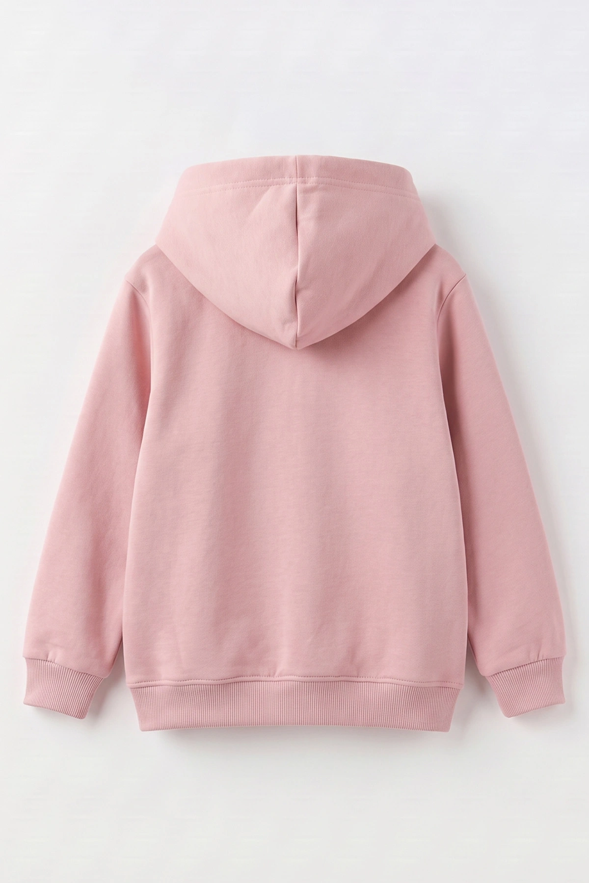 Pembe (4-12 Yaş) Karakter Nakışlı Kapüşonlu 3 İp Şardonlu Kız Çocuk Sweatshirt 495038