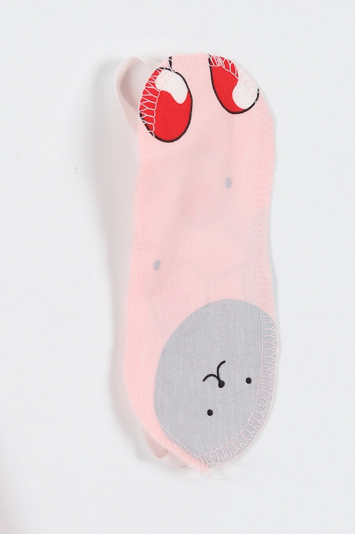 Pembe (4-12 Yaş) Kiraz Baskılı Ön Düğmeli Göz Bandı Detaylı Kız Çocuk Pijama Takım 337935