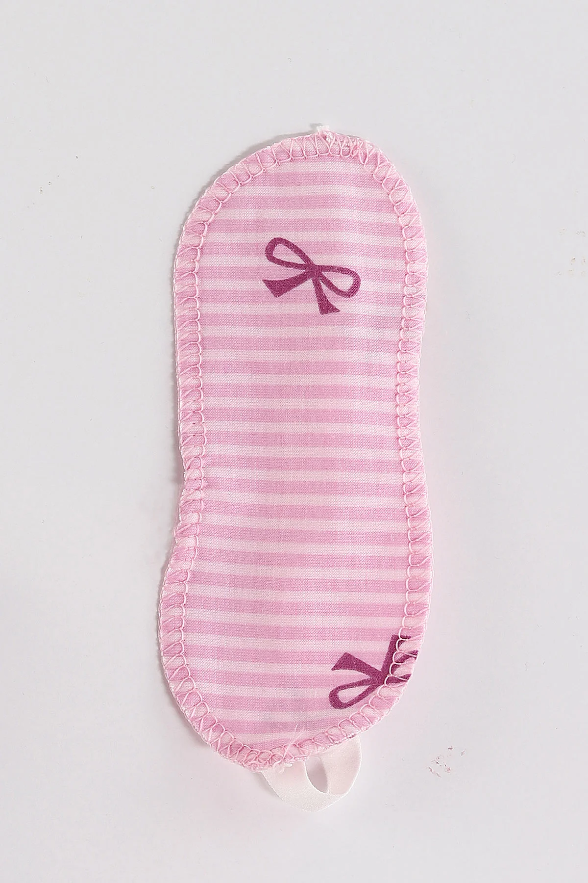 Pembe (4-12 Yaş)Fiyonk  Baskılı Kısa Kol Ön Düğmeli Göz Bandı Detaylı Kız Çocuk Pijama Takım 453258