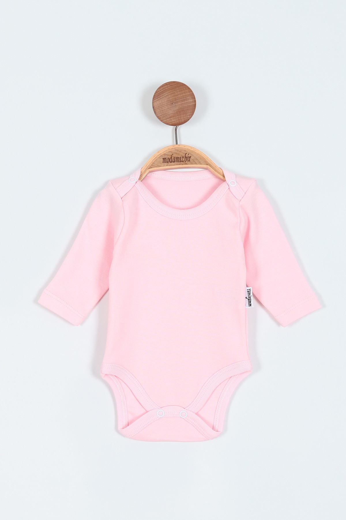 Pembe (4-6 Yaş) Düz Uzun Kol Kız Çocuk Badi 207417