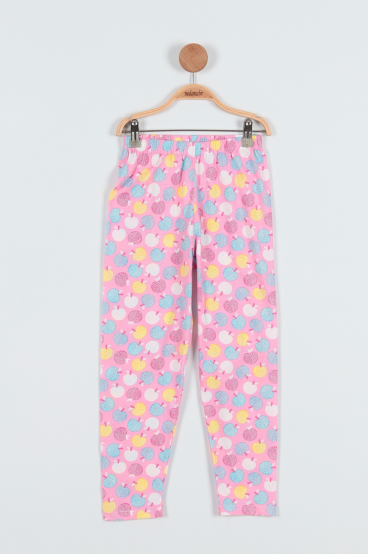 Pembe (4-6 Yaş) Elme Şekeri Baskılı Kız Çocuk Pijama takım 186843