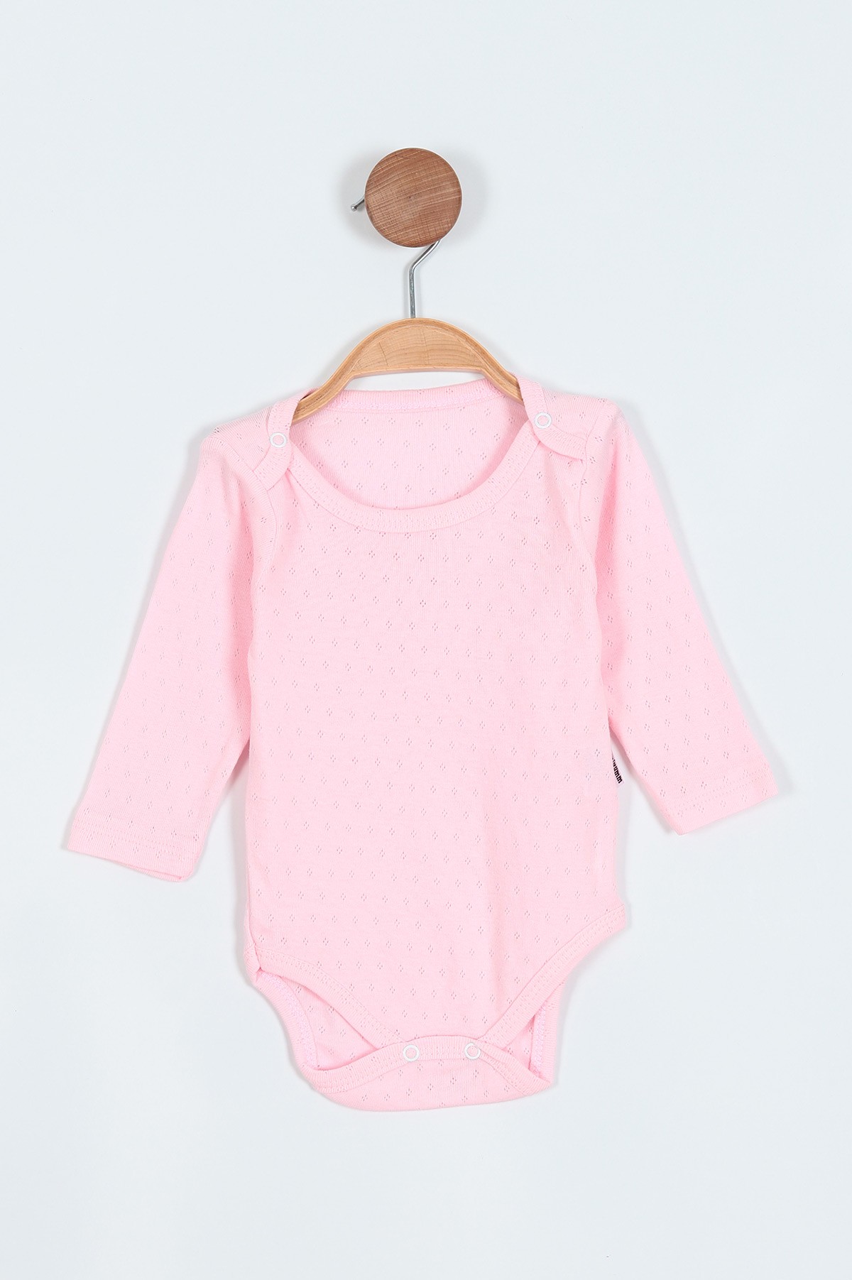 Pembe (4-6 Yaş) Jakarlı Uzun Kol Kız Çocuk Badi 207248