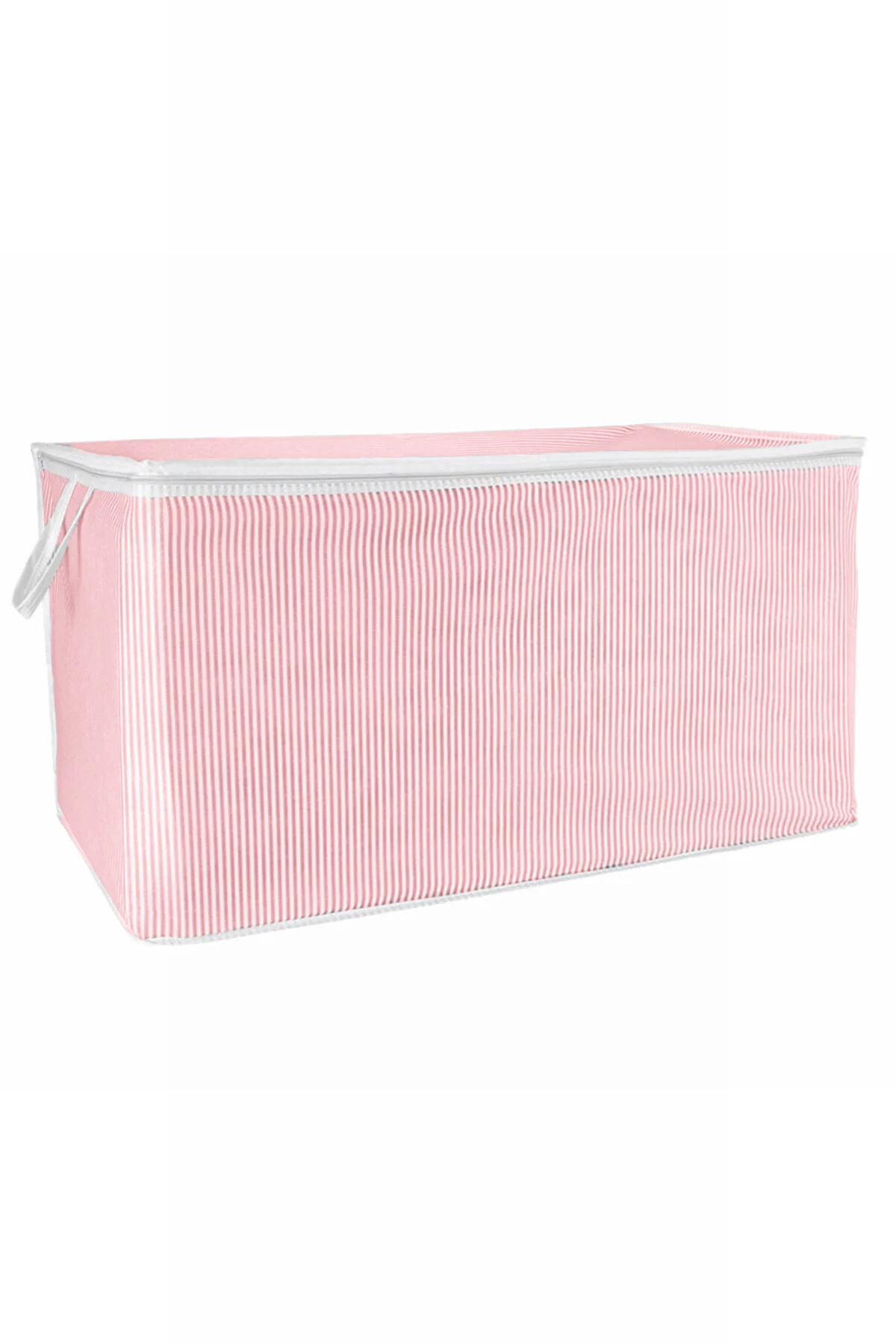 Pembe 40x45x30 Çizgili Fermuarlı Kazak Hurç 279623