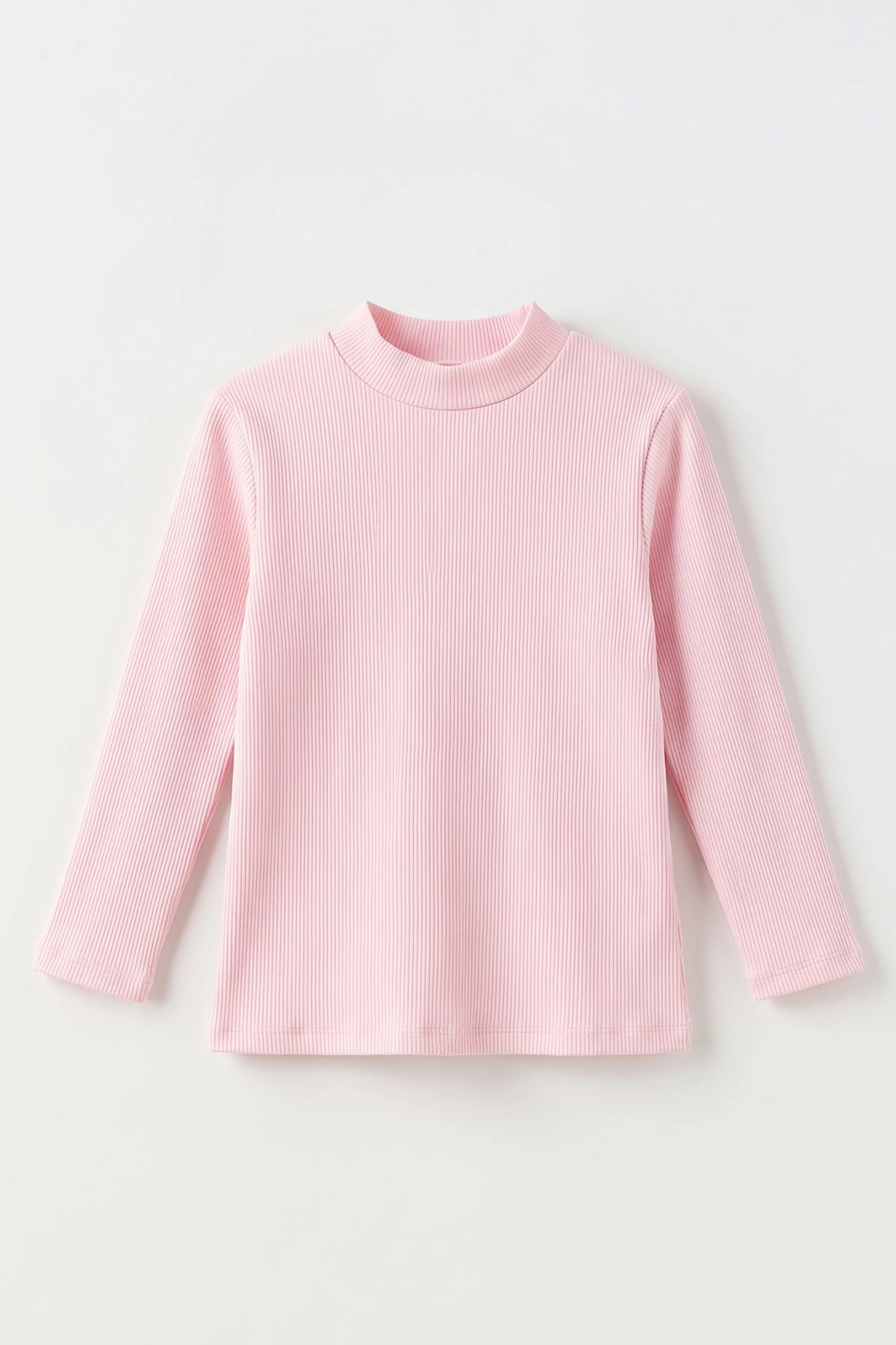 Pembe (5-12 Yaş) Yarım Balıkçı Yaka Kaşkorse Kız Çocuk Body Sweatshirt 493047