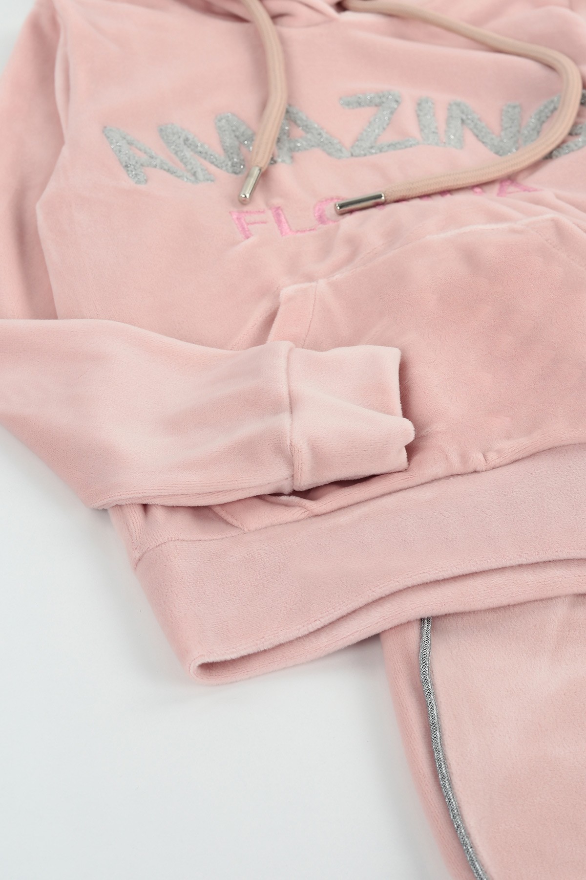Pembe (5-8 Yaş) Amazıng Florida Nakışlı Kız Çocuk Takımı 128823