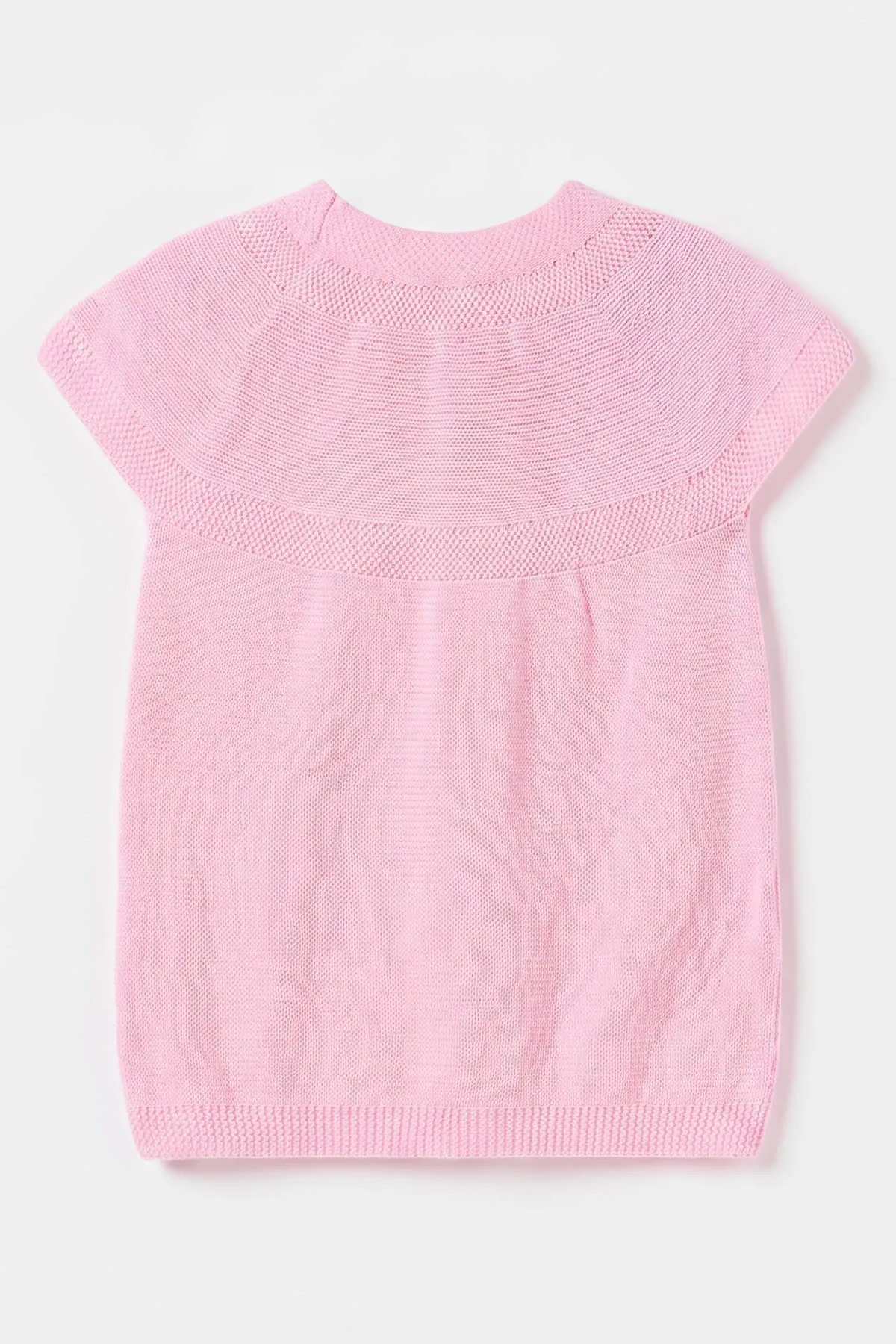Pembe (5-8 Yaş) Garson Boy Kiraz Nakışlı Düğmeli Kız Çocuk Yelek 474471