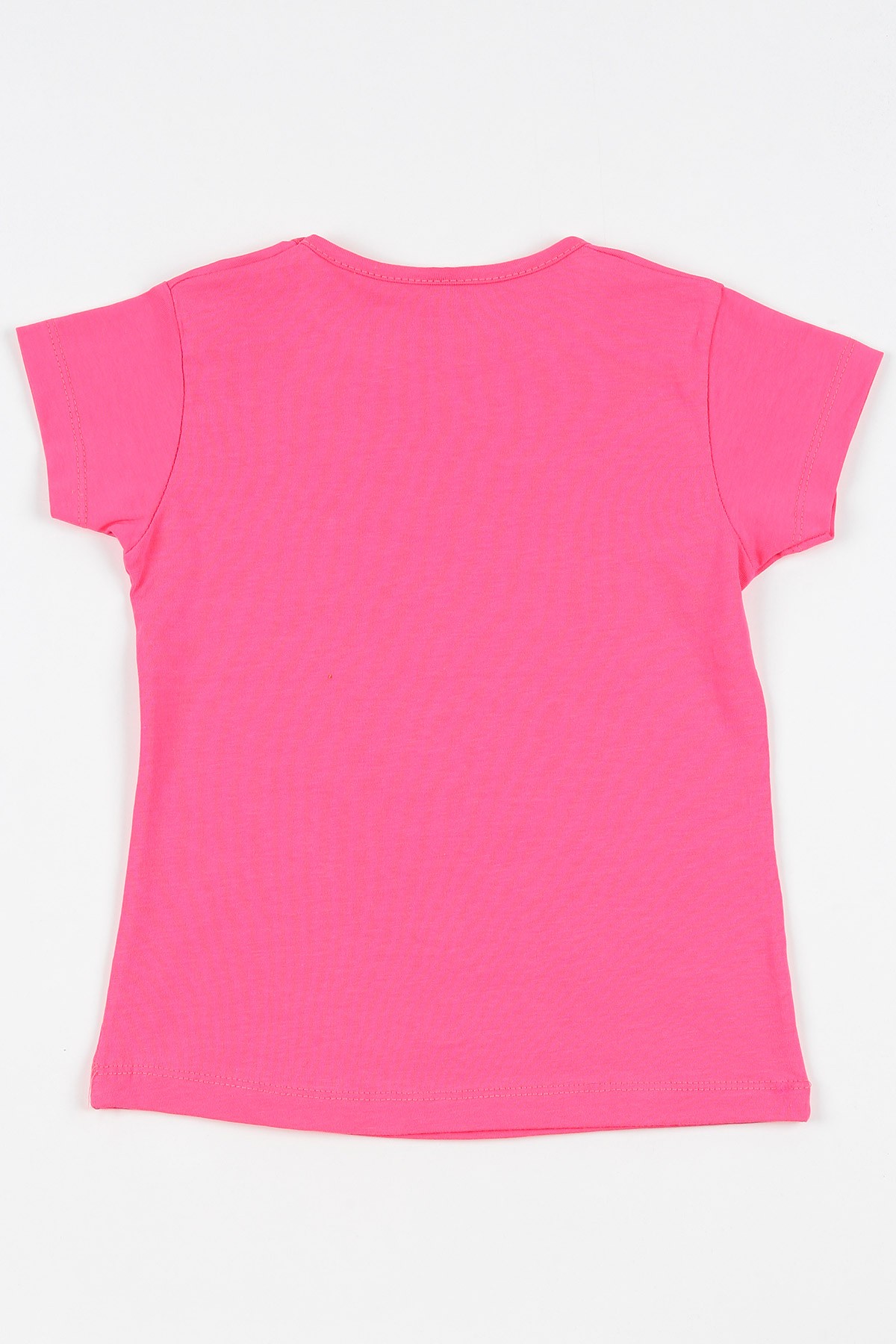 Pembe (5-8 yaş) Kız ve Kedi Baskılı Kız Çocuk Tişört 110922