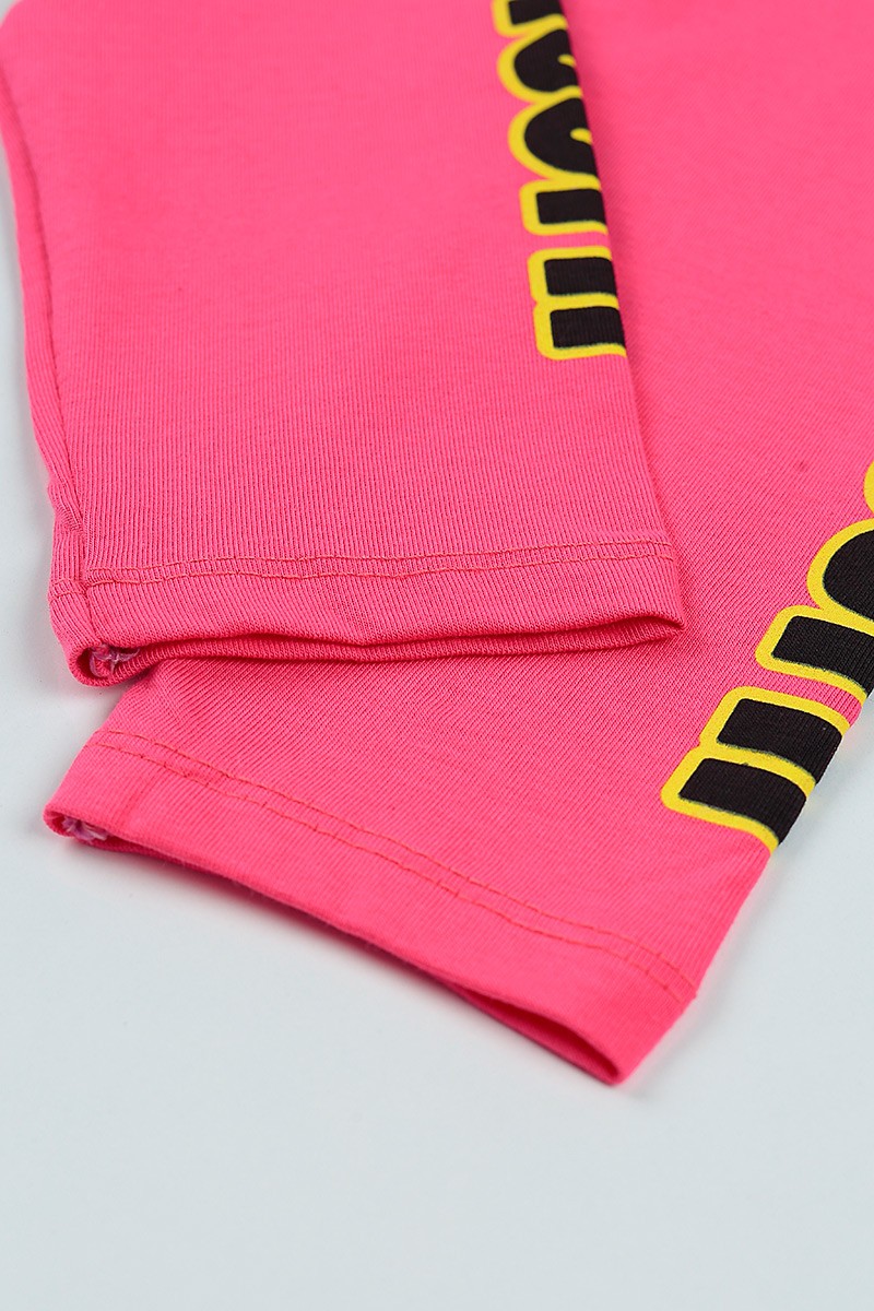 Pembe (5-8 yaş) Yanı Unıcorn Baskılı Kız Çocuk Tayt 105402