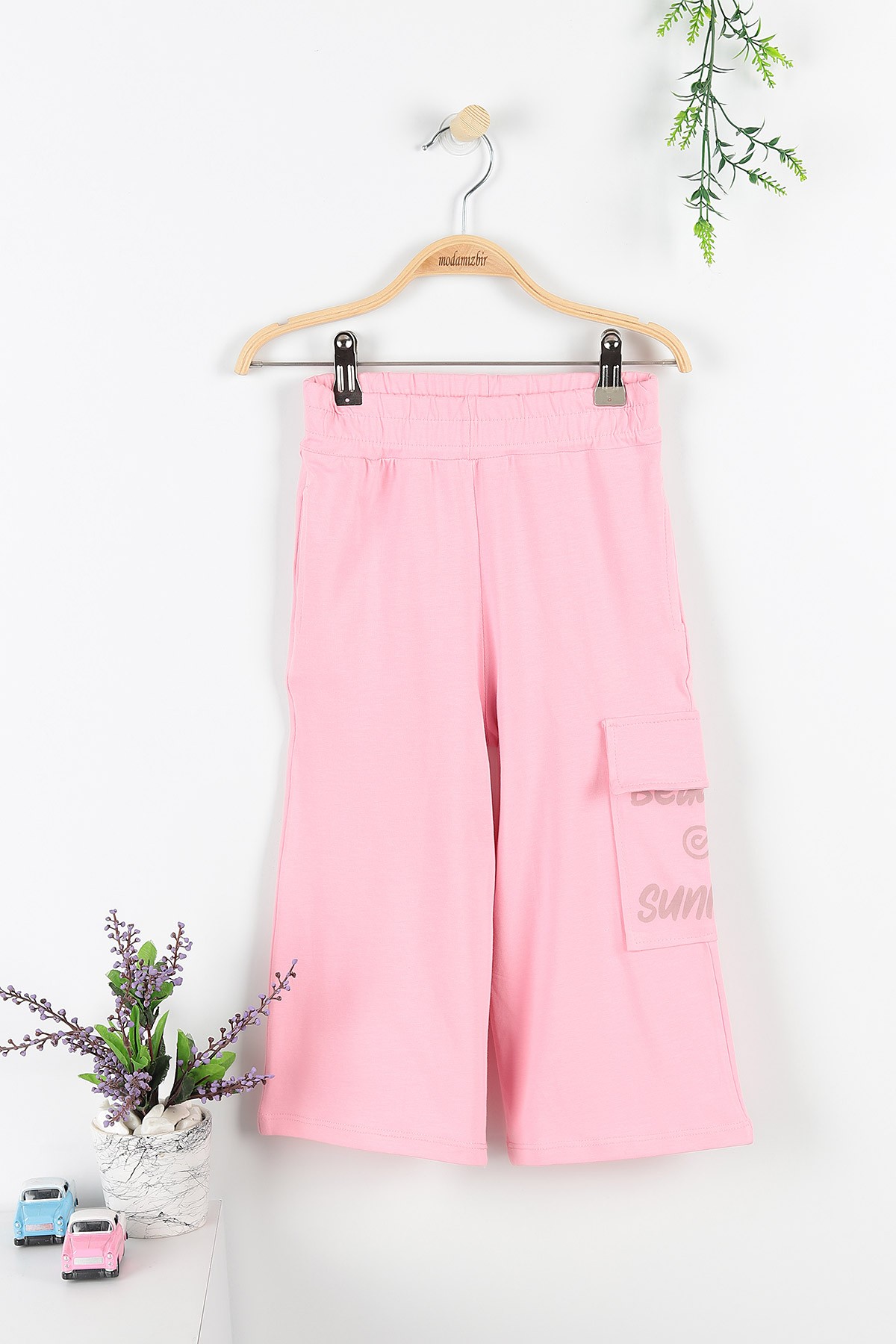 Pembe (5-8 Yaş) You Are Baskılı Kargo Cep Detaylı Kız Çocuk Takım 172747