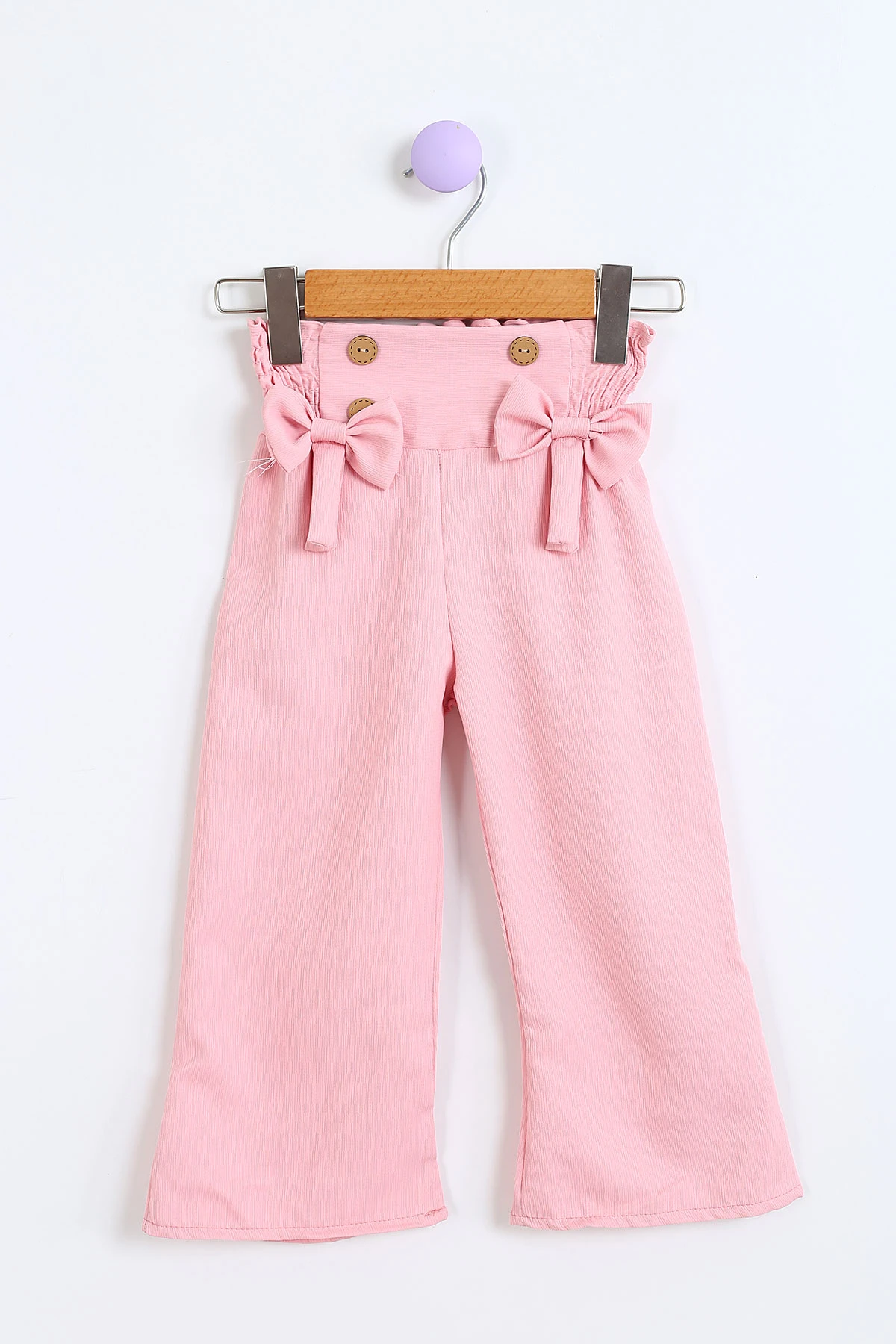 Pembe (6-9 Yaş) Fiyonklu İspanyol Paça Kız Çocuk Takım 301431