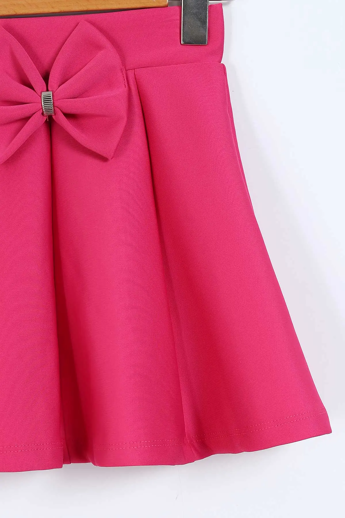 Pembe (5-9  Yaş)Fiyonklu Parça Kız Çocuk Kloş Etek 337852