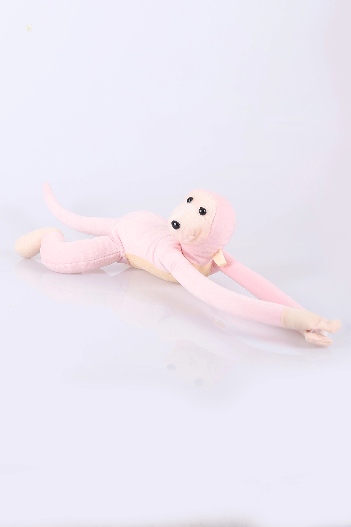Pembe 50 Cm Peluşlu Sesli Maymun 300009