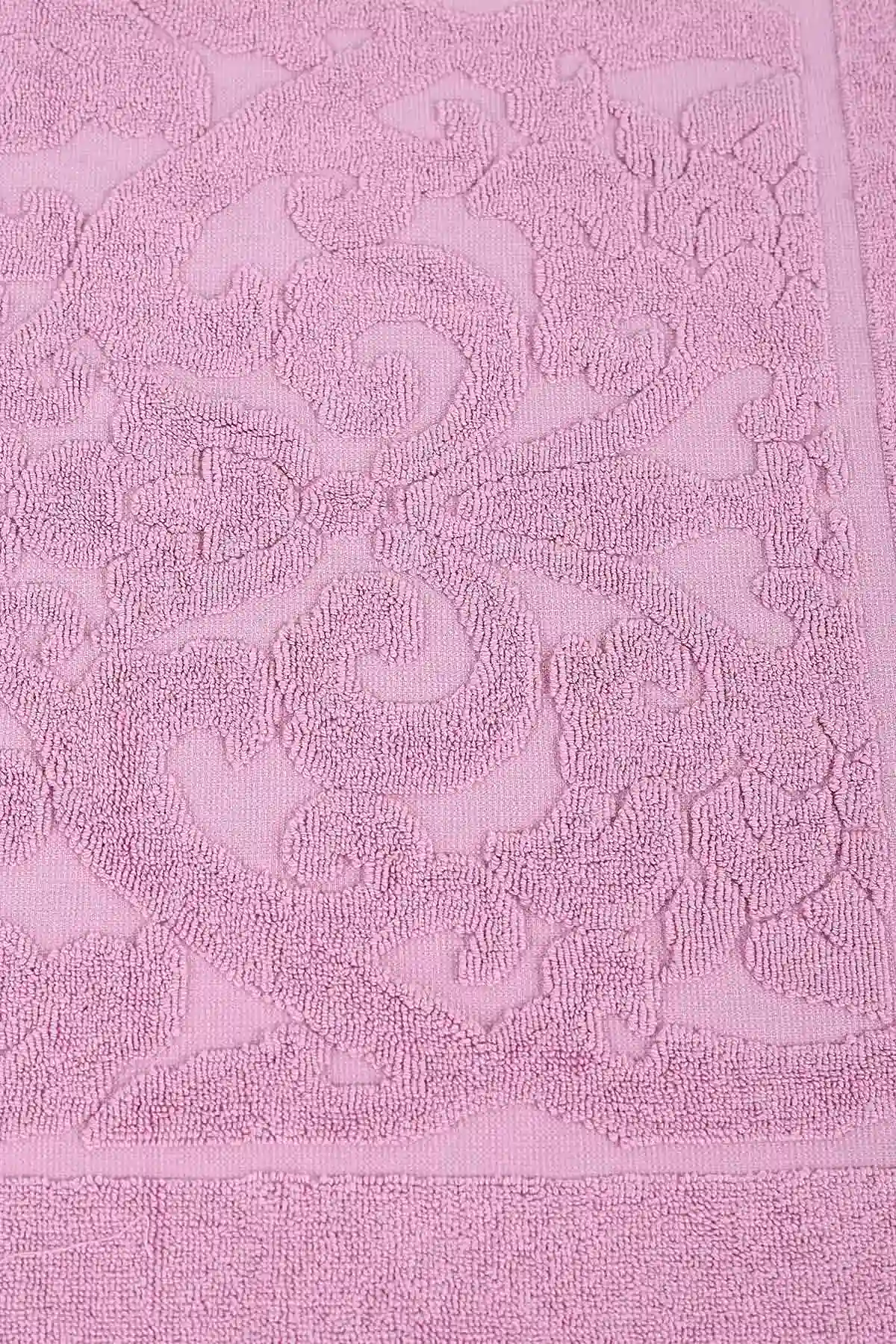 Pembe 50x70 Cm Şal Desenli Ayak Havlusu 448896