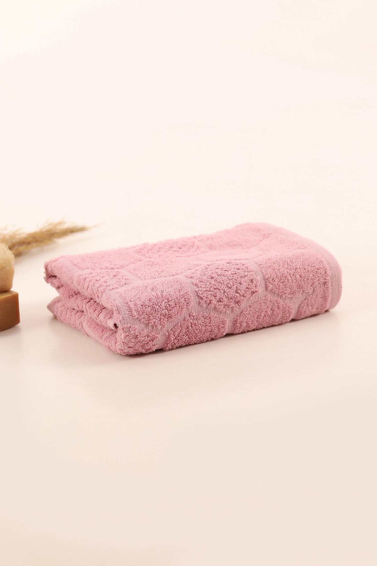 Pembe 50x90 Cm Bella Home Petek Desenli El Havlusu 395570
