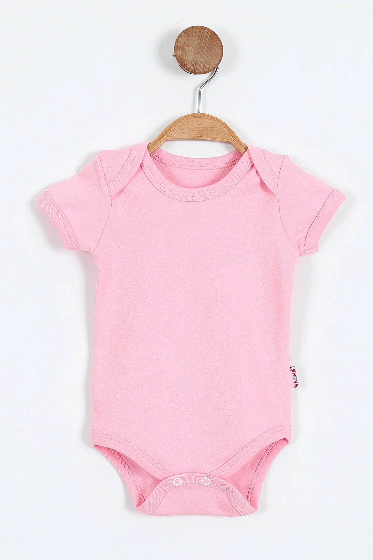 Pembe (6-12 Ay ) Kısa Kol Bebek Çıtçıtlı Badi 381157